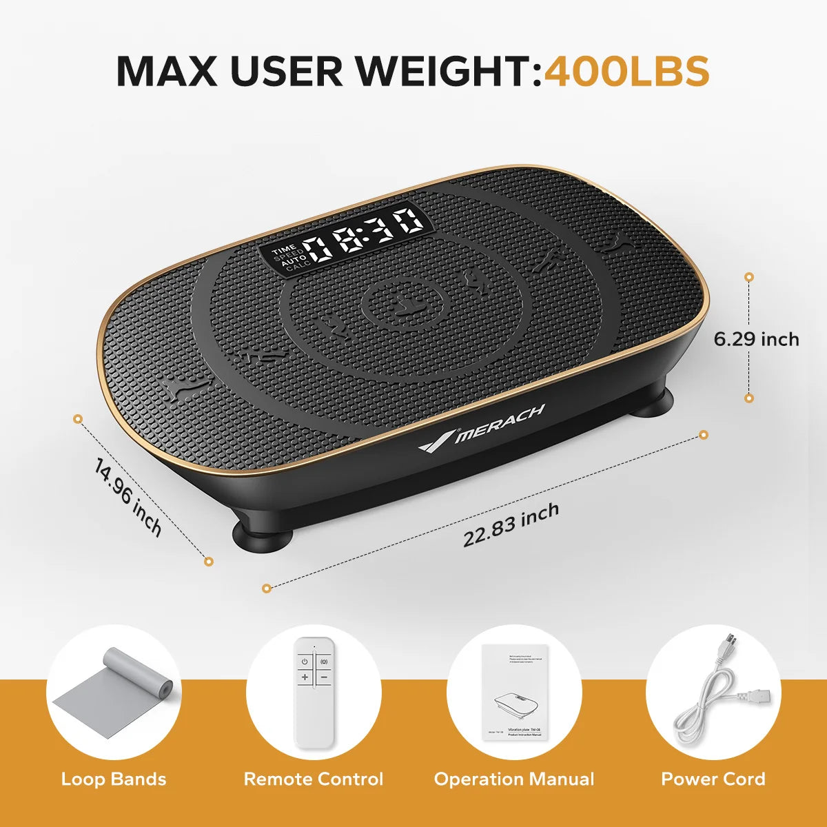 MERACH Vibration Plate Exercise Machine for Whole Body Fitness Workouts