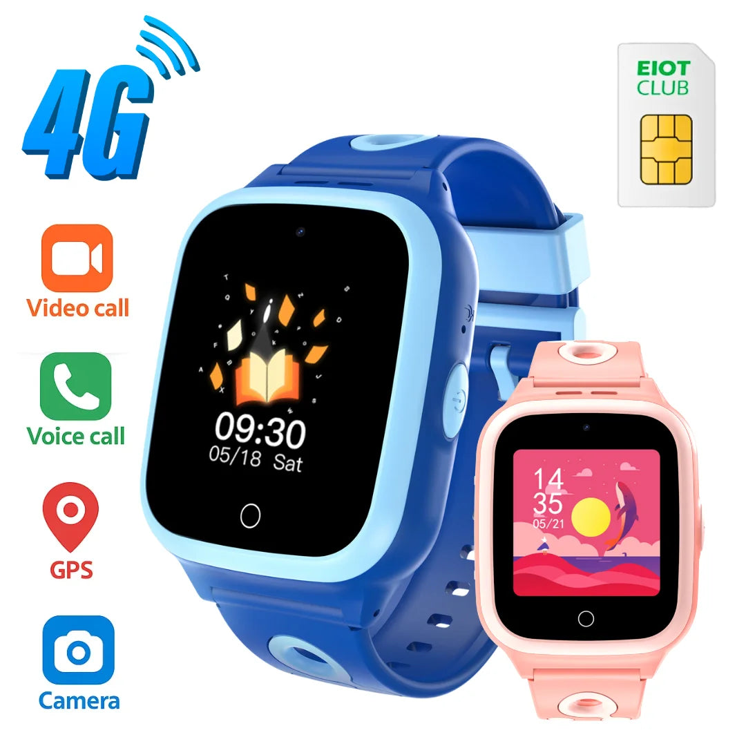 Kids 4G Smart Watch With GPS Video Calls And Chat