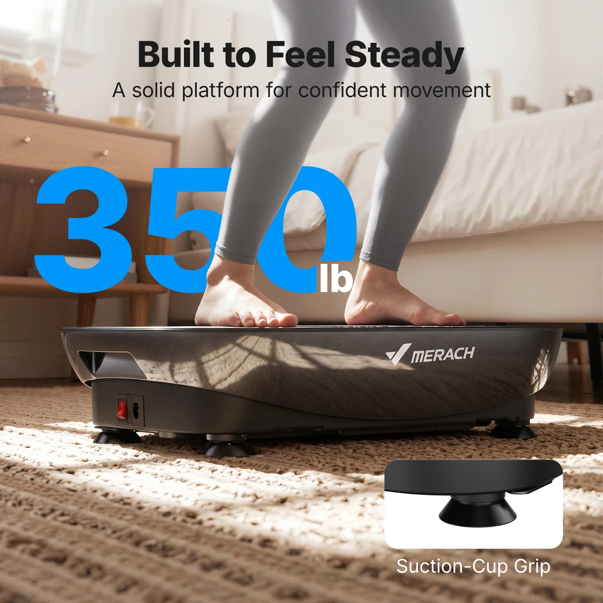 MERACH Vibration Plate Exercise Machine With Digital Display And Speakers