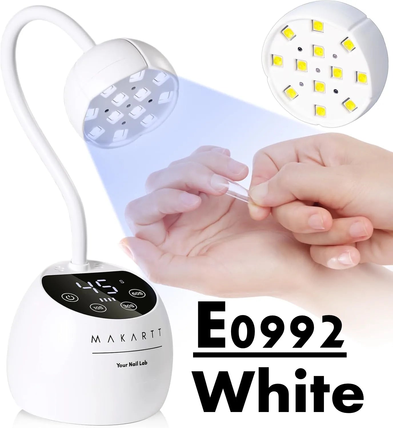 Makartt Cordless USB Gooseneck UV LED Nail Lamp With Timer