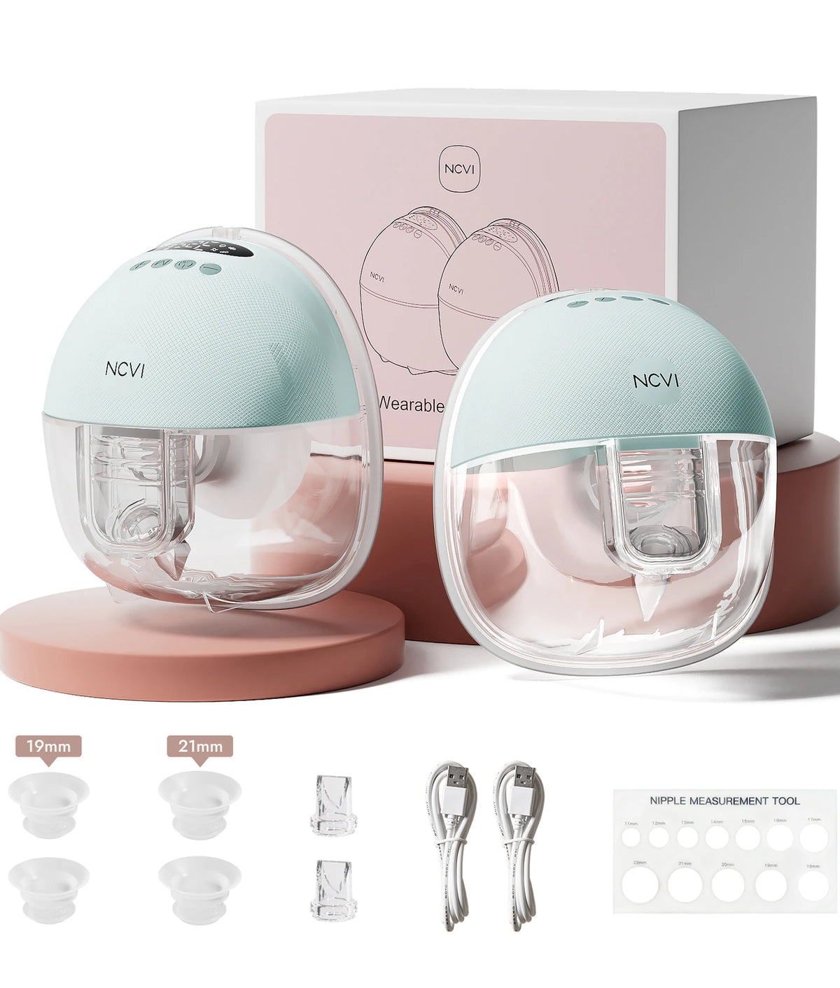NCVI Hands Free Wearable Electric Breast Pump With Quiet Suction