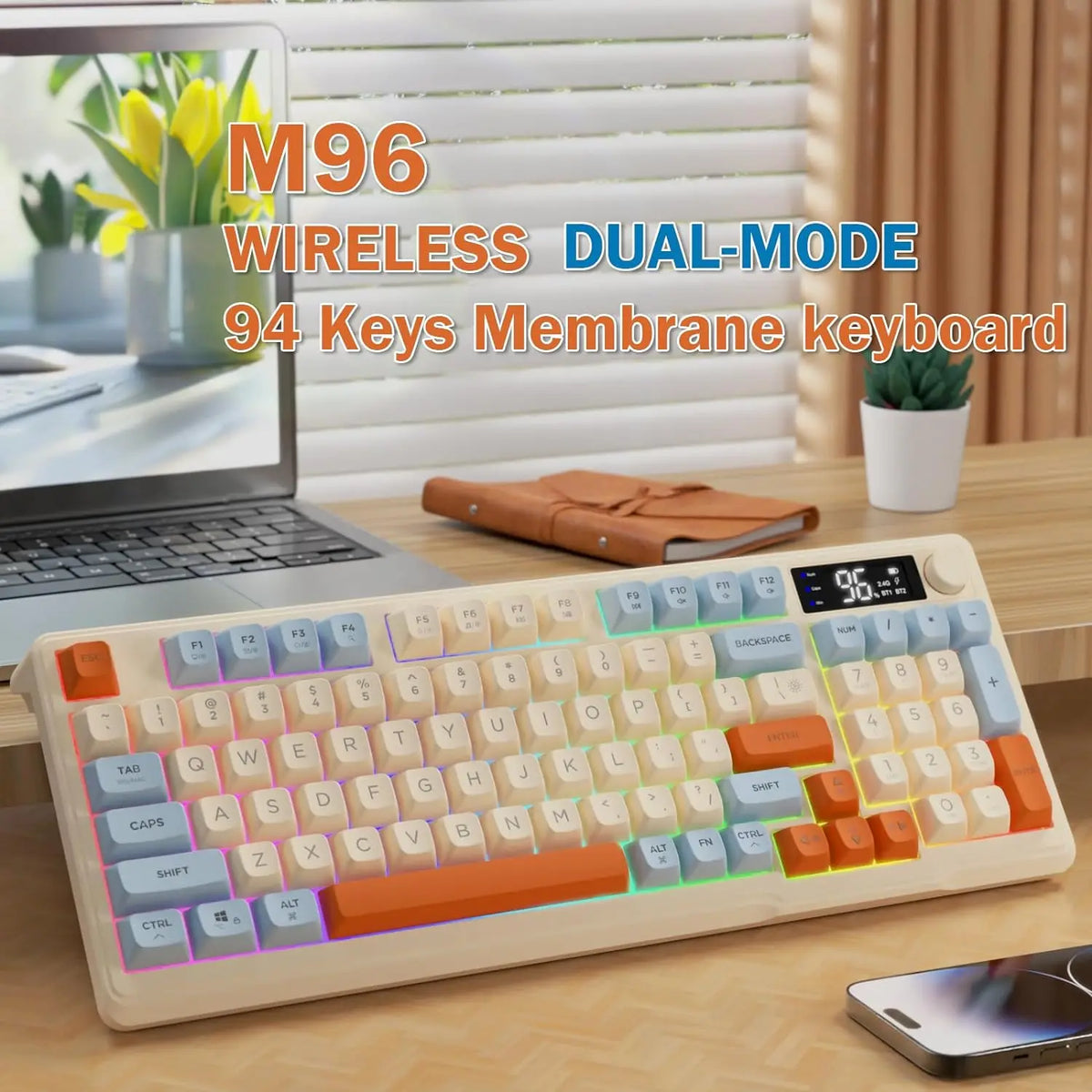 Attack Shark M96 Wireless Gaming Keyboard With Display And Knob