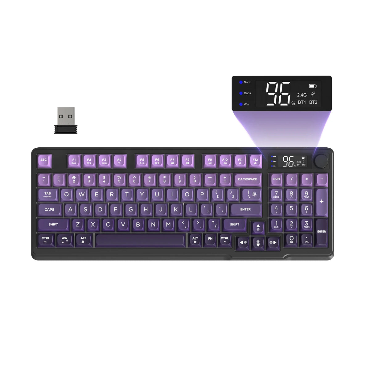 Attack Shark M96 Wireless Gaming Keyboard With Display And Knob