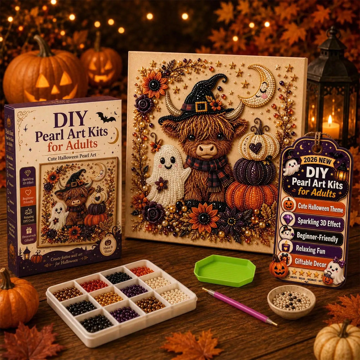 Halloween Ghost Pearl 3D Diamond Painting DIY Craft Kit Decor