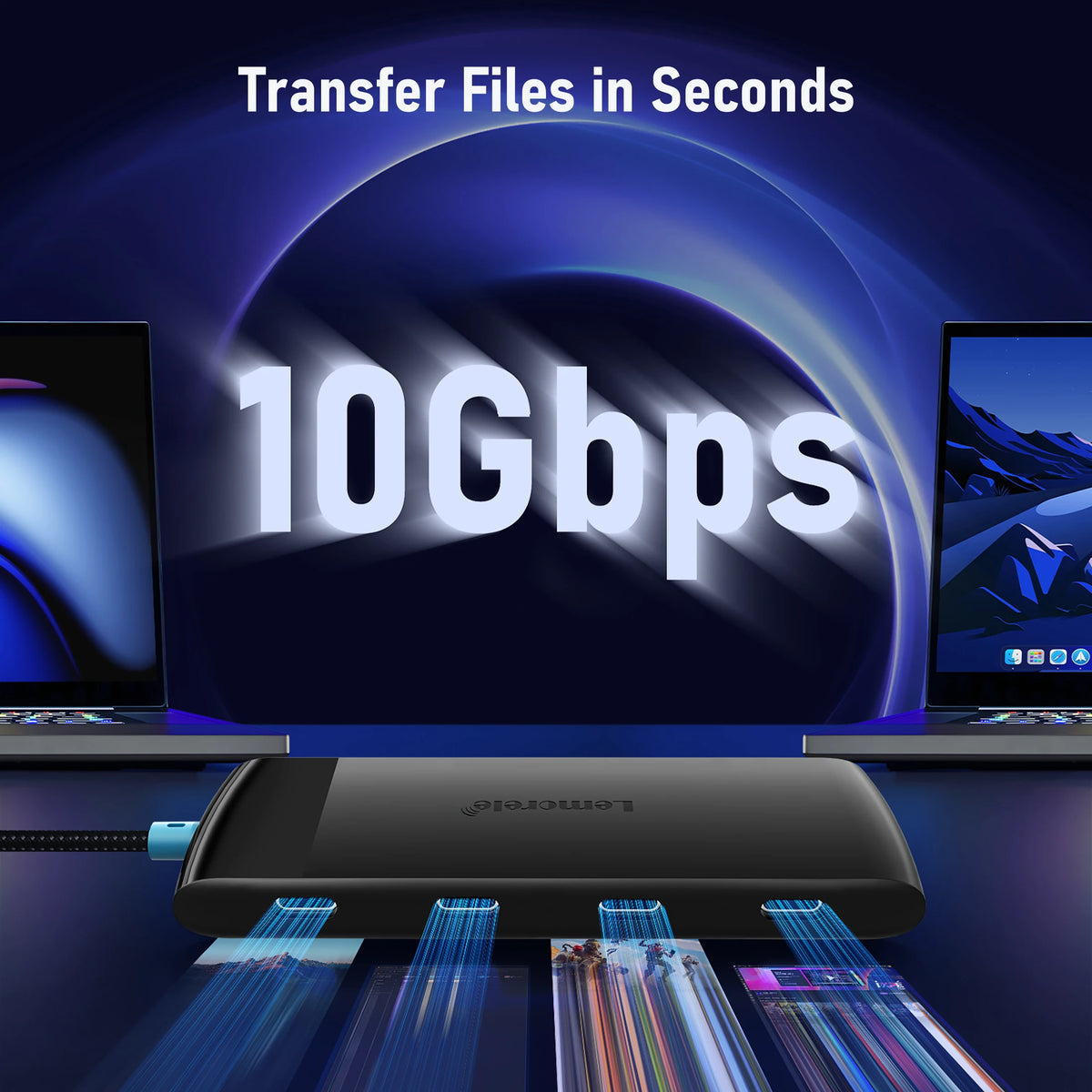Lemorele USB Hub 10Gbps 5in1 Docking Station Windows Mac