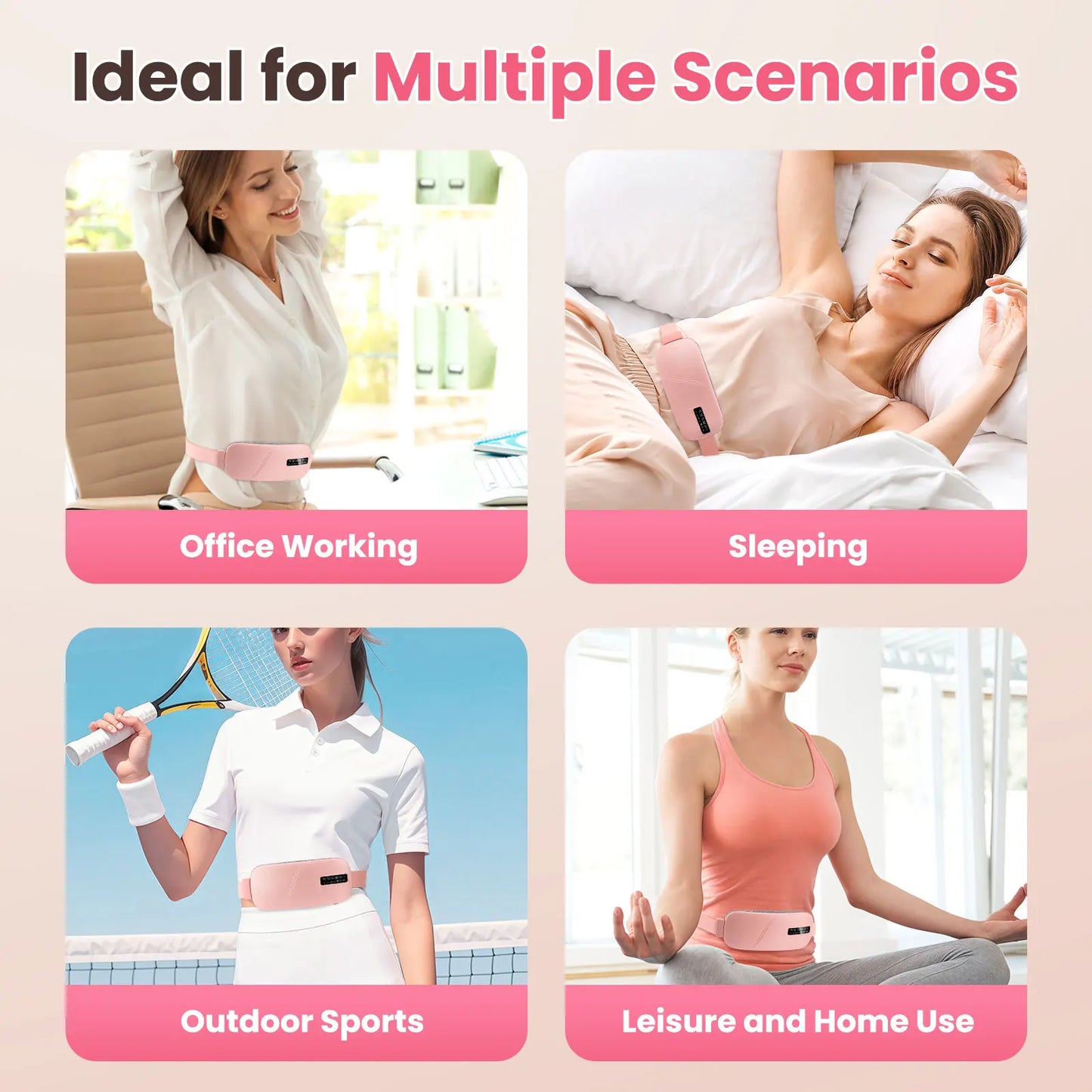Afdeal Electric Heating Period Cramp Massager Belt Vibration Abdominal Warmer
