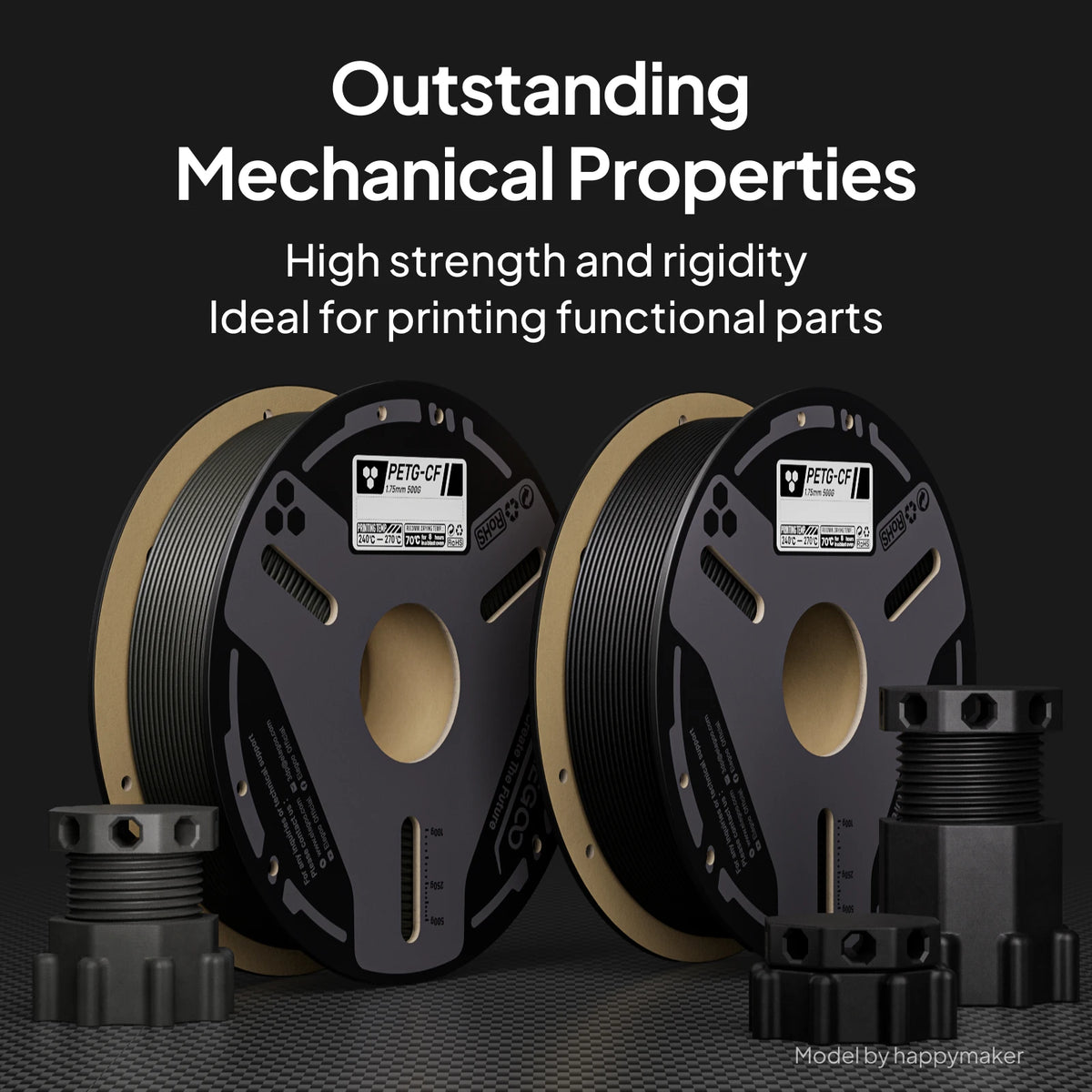 ELEGOO PETG-CF Carbon Fiber 3D Printing Filament for FDM Printers