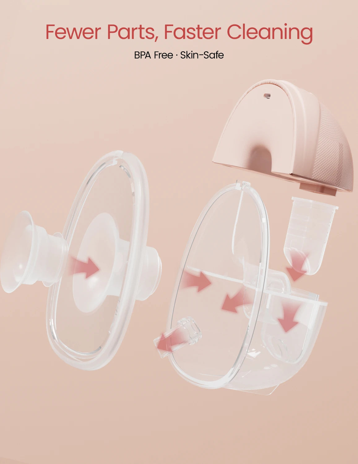 NCVI Hands Free Wearable Electric Breast Pump With Quiet Suction