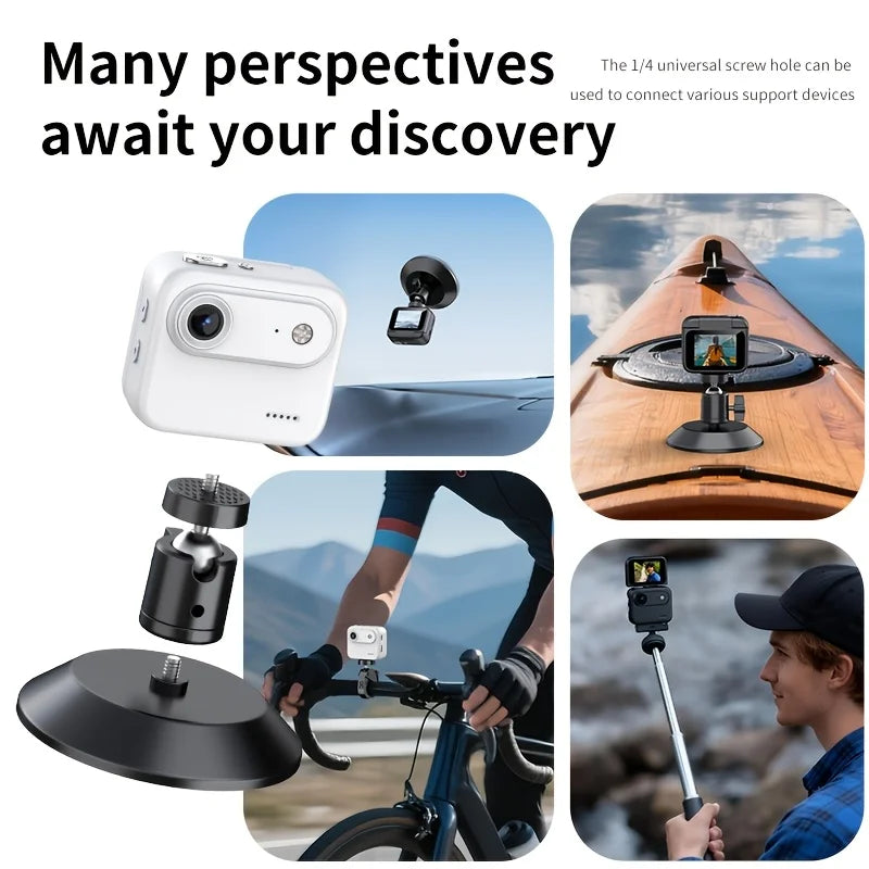 4K Flip Screen Action Camera With Anti Shake Vlogging Recording