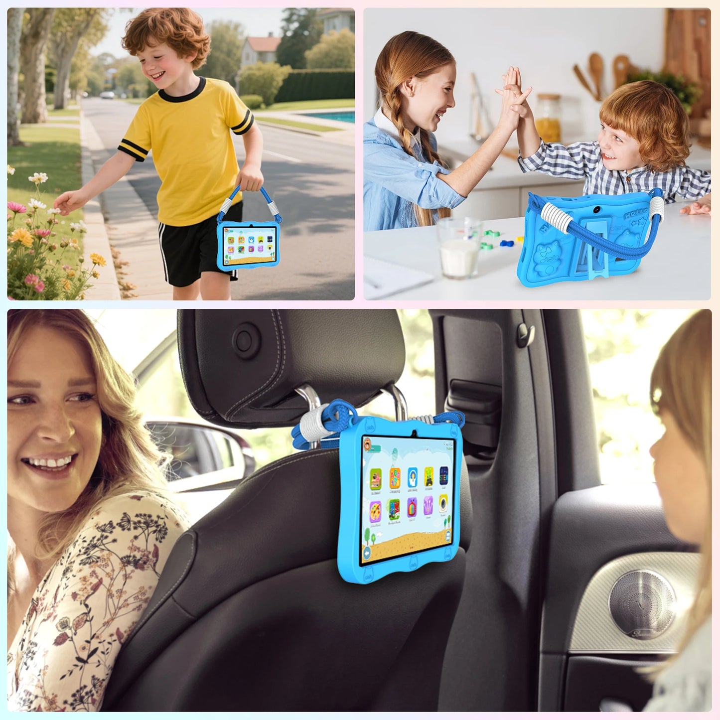 Pritom Kids Android Tablet Featuring Parental Controls And Dual Cameras