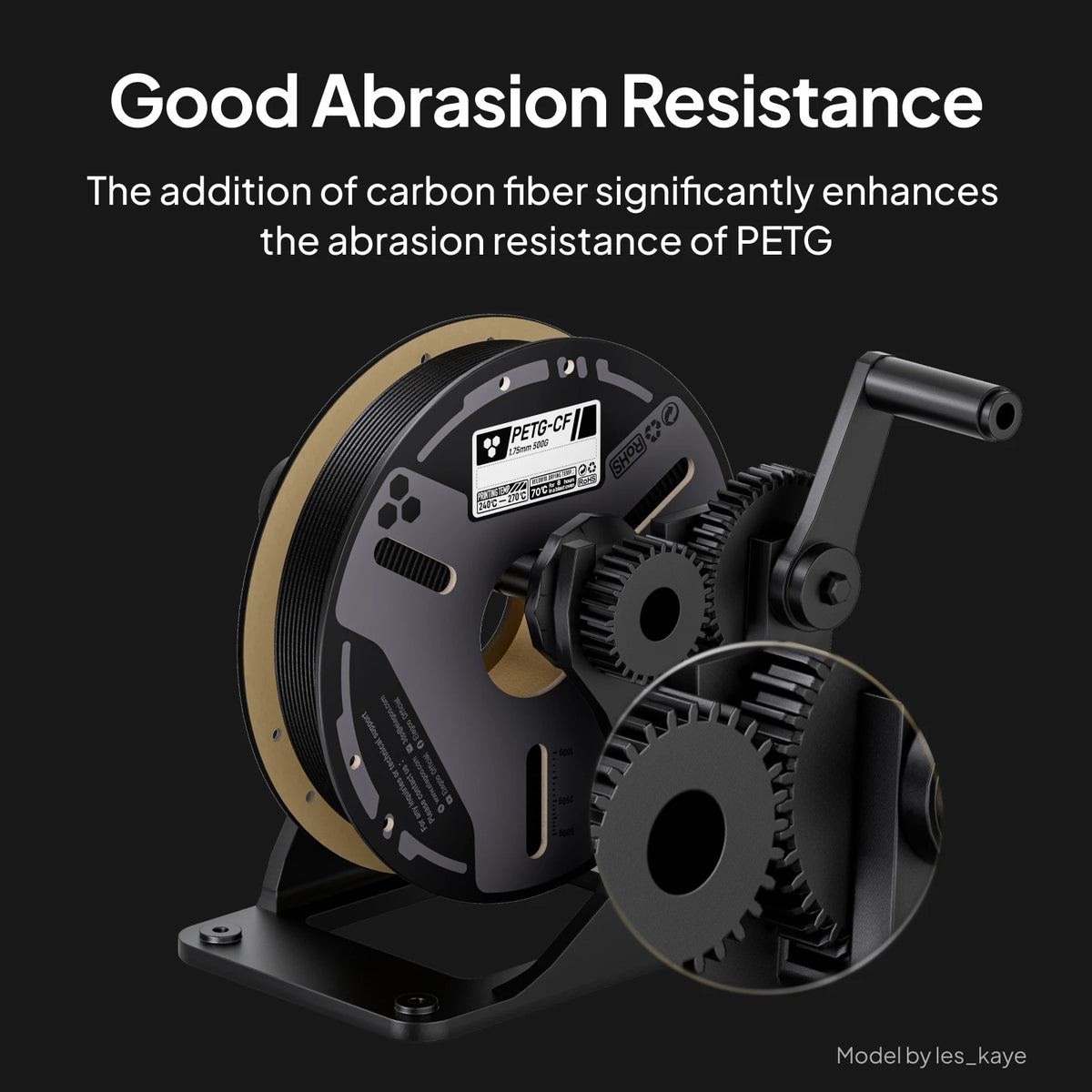ELEGOO PETG-CF Carbon Fiber 3D Printing Filament for FDM Printers