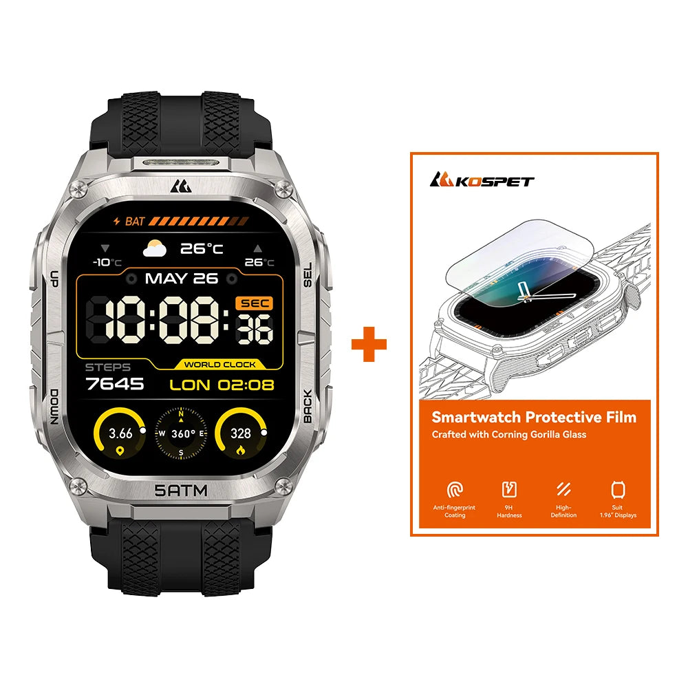Kospet Tank M4C GPS Smartwatch For Men Waterproof Health Tracker