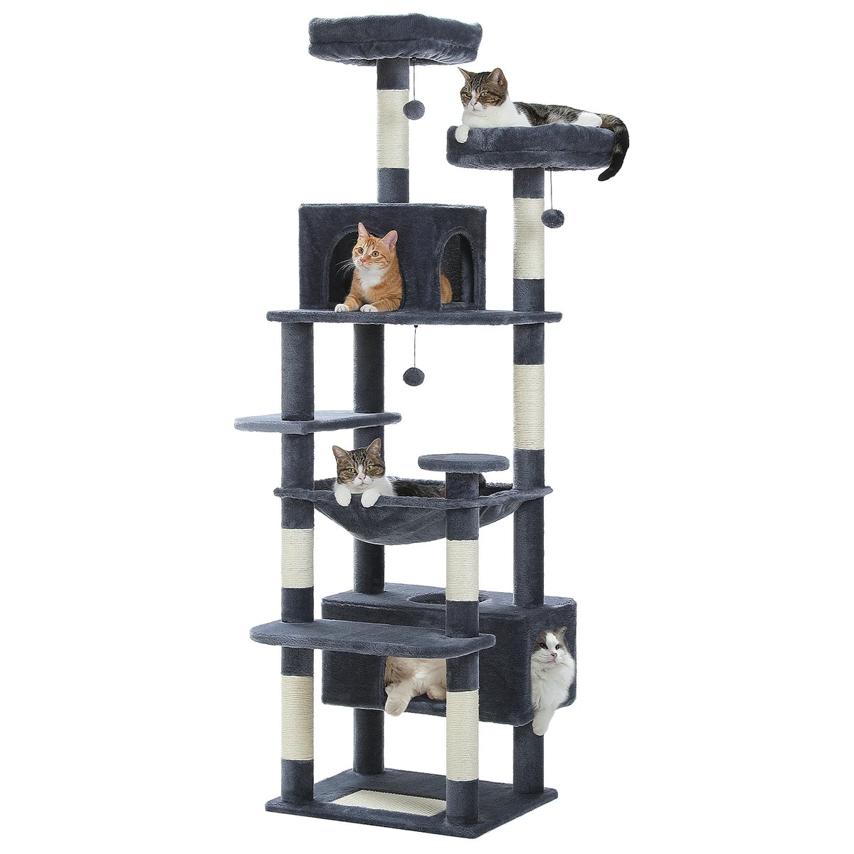 PAWZ Road Cat Tree With Sisal Posts, Hammock And Condos