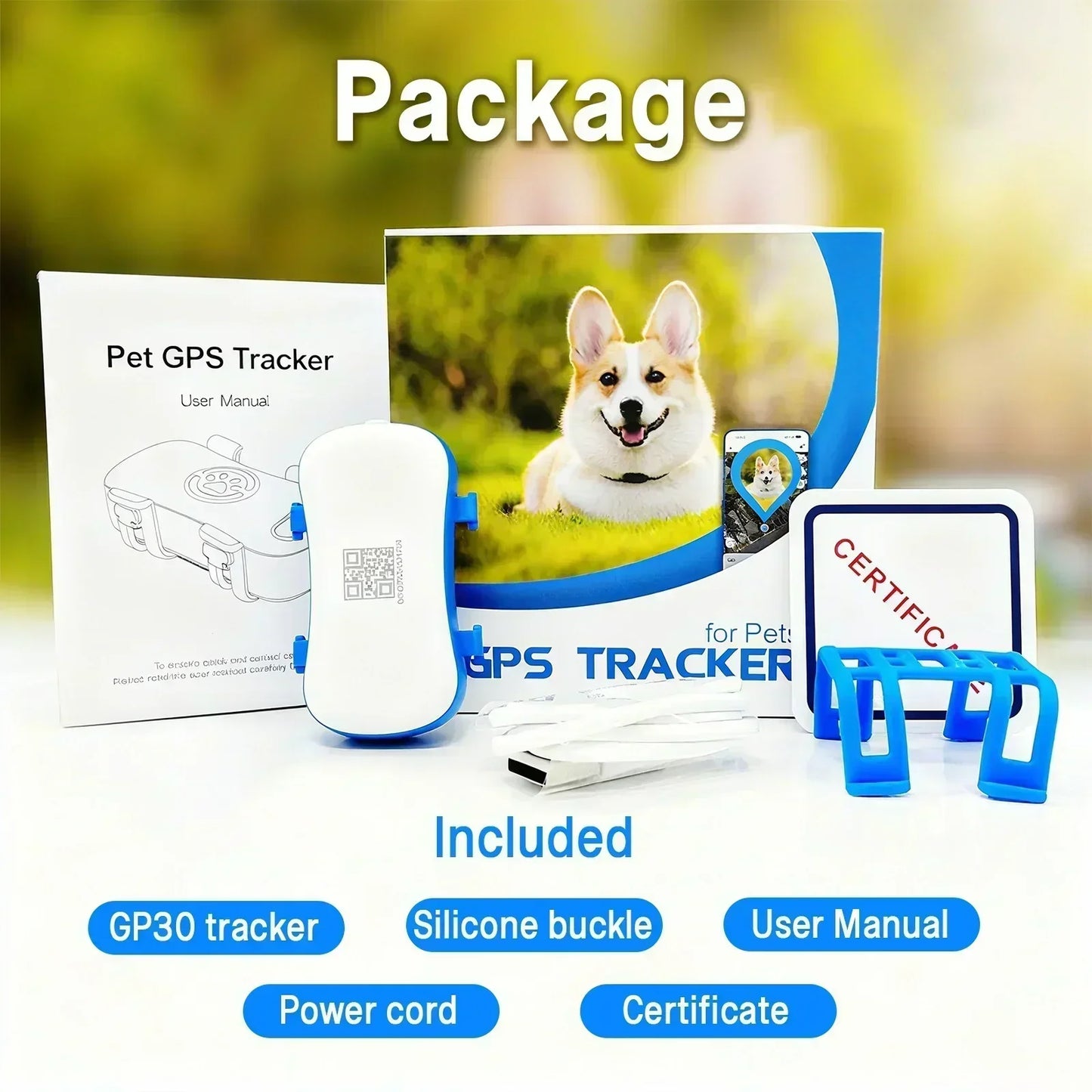 Wanwaytech GPS Pet Tracker 4G Real Time Tracking Waterproof IP67