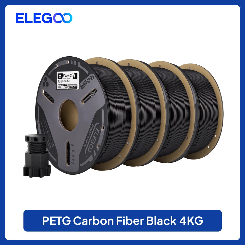 ELEGOO PETG-CF Carbon Fiber 3D Printing Filament for FDM Printers
