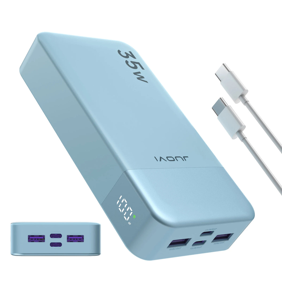 Juovi 20000mAh 35W Portable Charger With Rapid Power Delivery Support