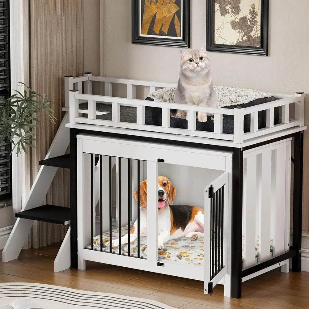 Pet Bunk Bed Dog Window Perch With Stairs And Storage
