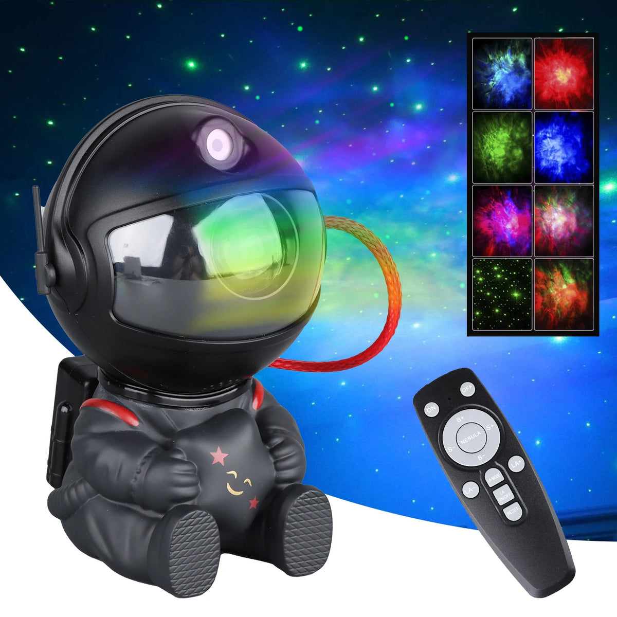 LED BARZ Astronaut Galaxy Light Projector Nebula Settings Remote Control