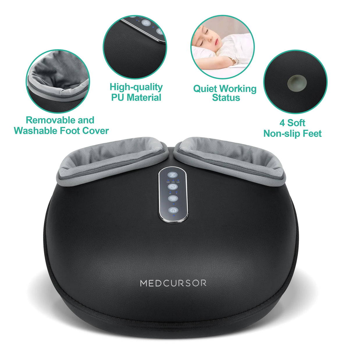 Medcursor Electric Shiatsu Foot Massager With Heat