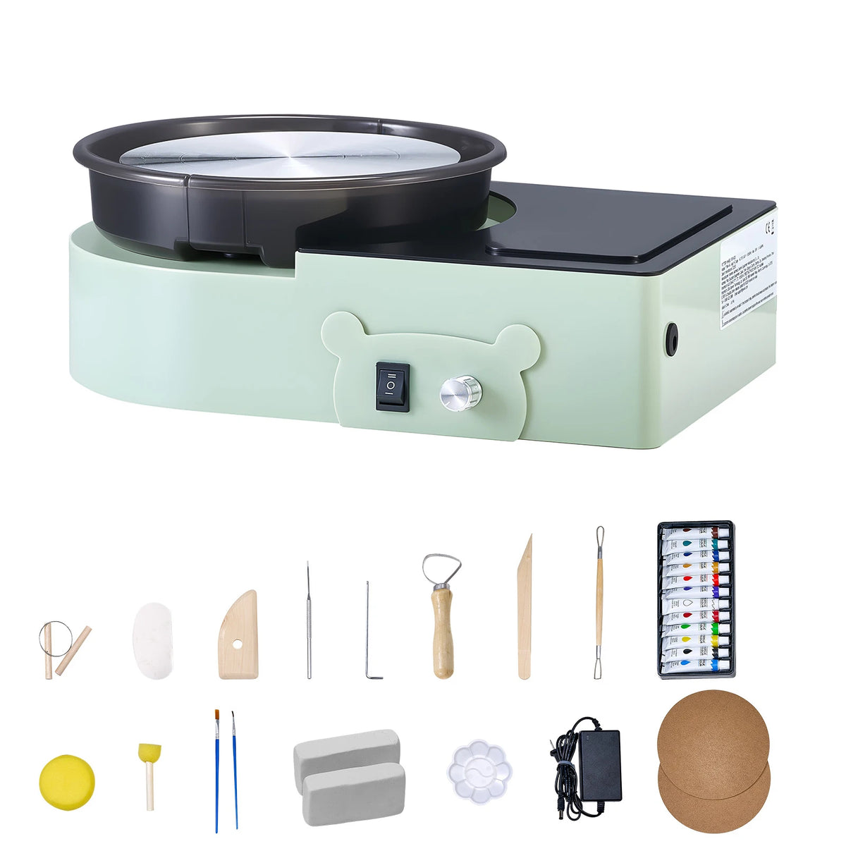 SucceBuy Mini Pottery Wheel Electric Clay Turntable Adjustable Speed