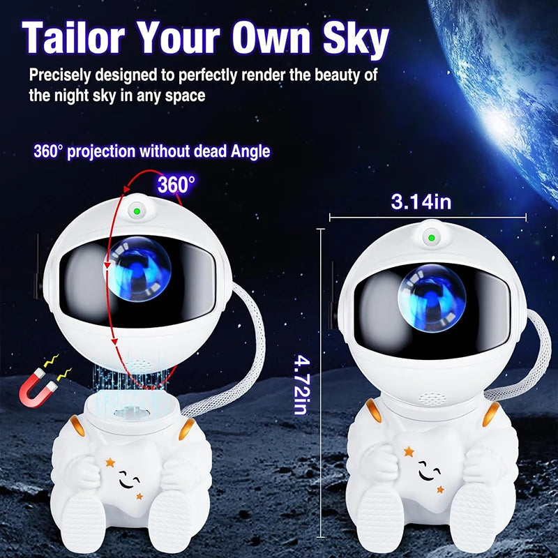 LED BARZ Astronaut Galaxy Light Projector Nebula Settings Remote Control