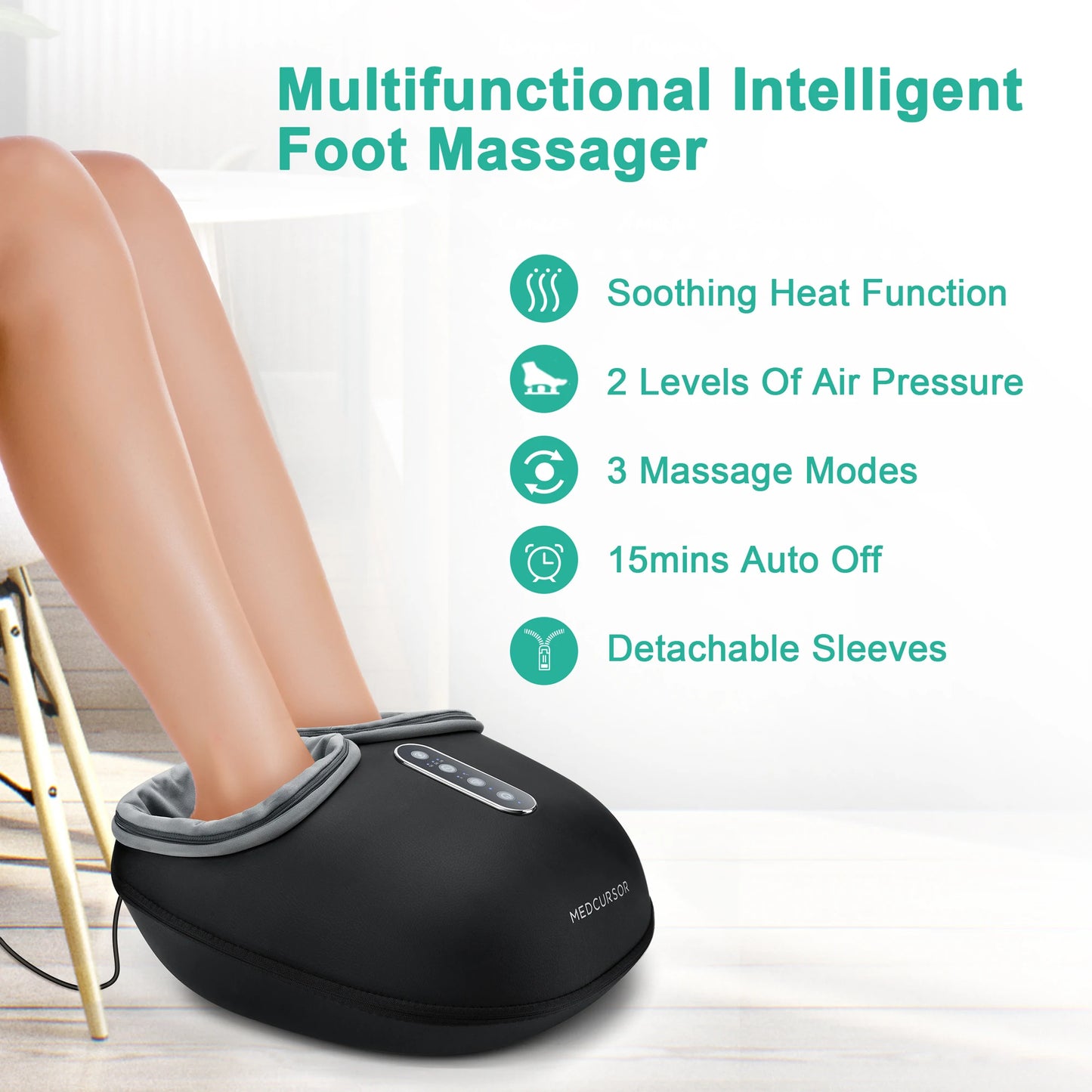 Medcursor Electric Shiatsu Foot Massager With Heat