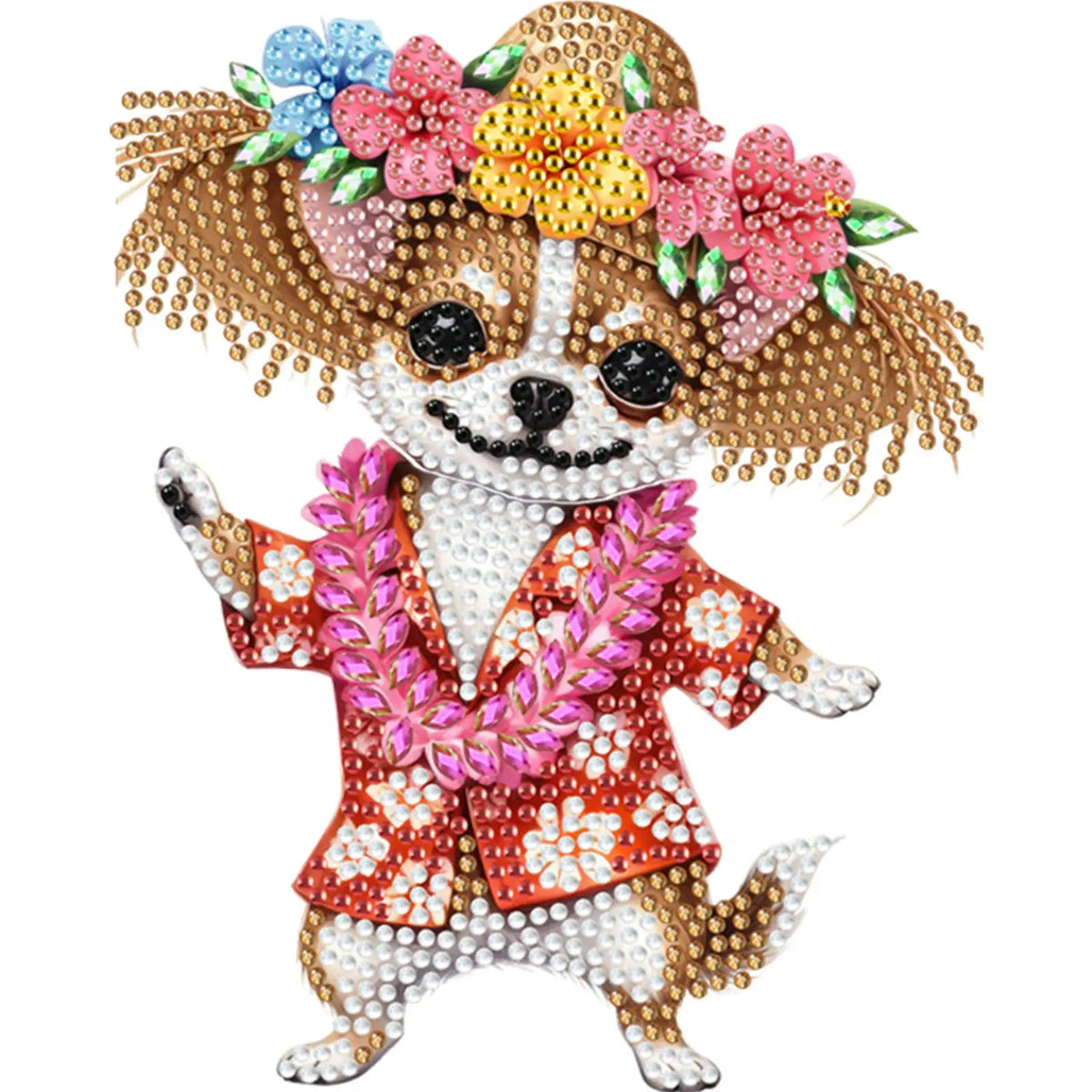 Cute Animal Shaking Head 5D Diamond Painting Acrylic Tabletop Ornaments