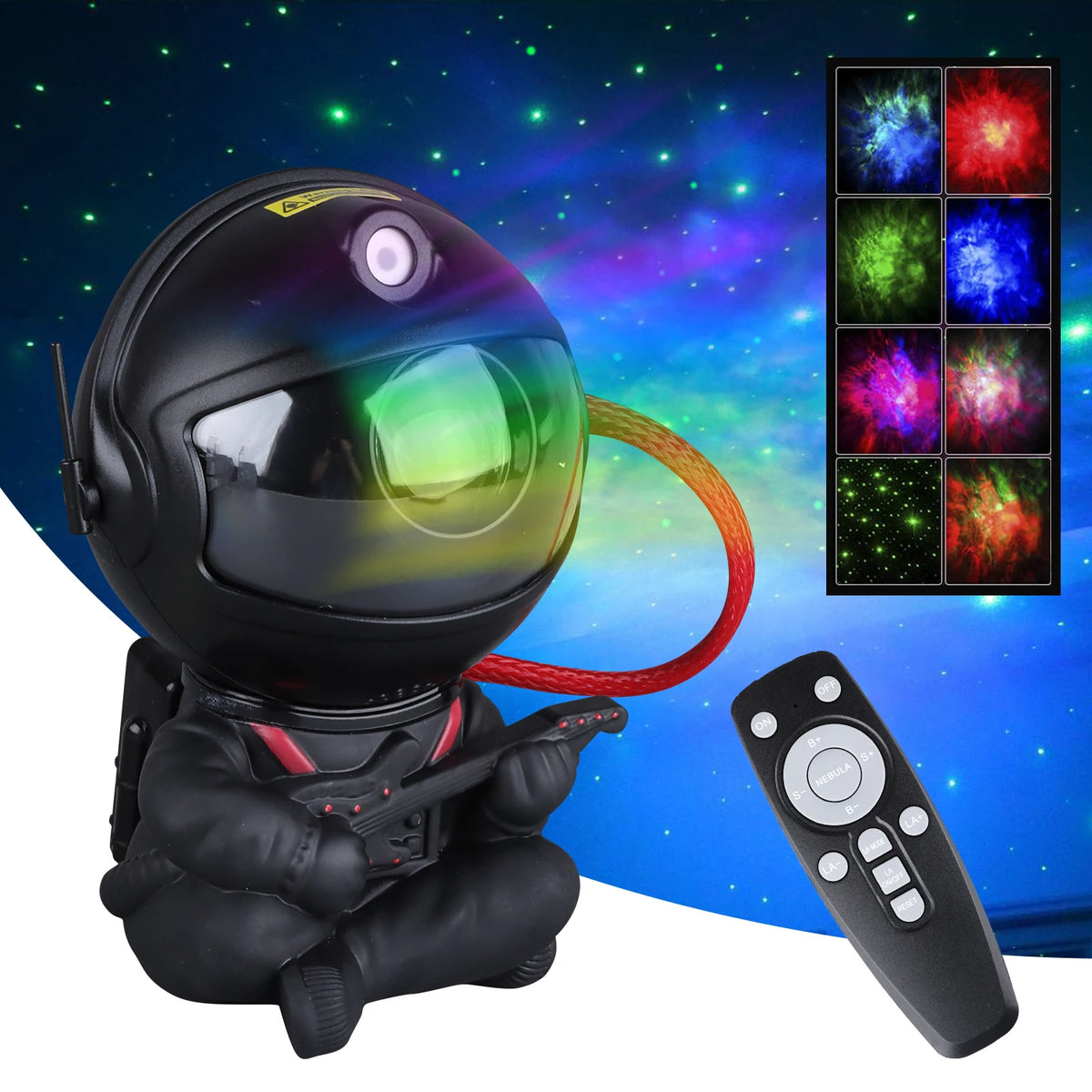 LED BARZ Astronaut Galaxy Light Projector Nebula Settings Remote Control