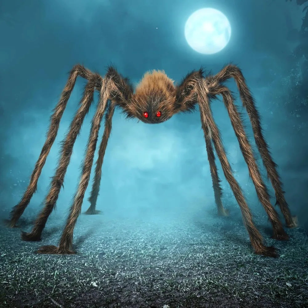 Giant Hairy Spider Halloween Outdoor Yard Decoration Prop