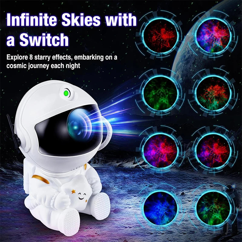 LED BARZ Astronaut Galaxy Light Projector Nebula Settings Remote Control