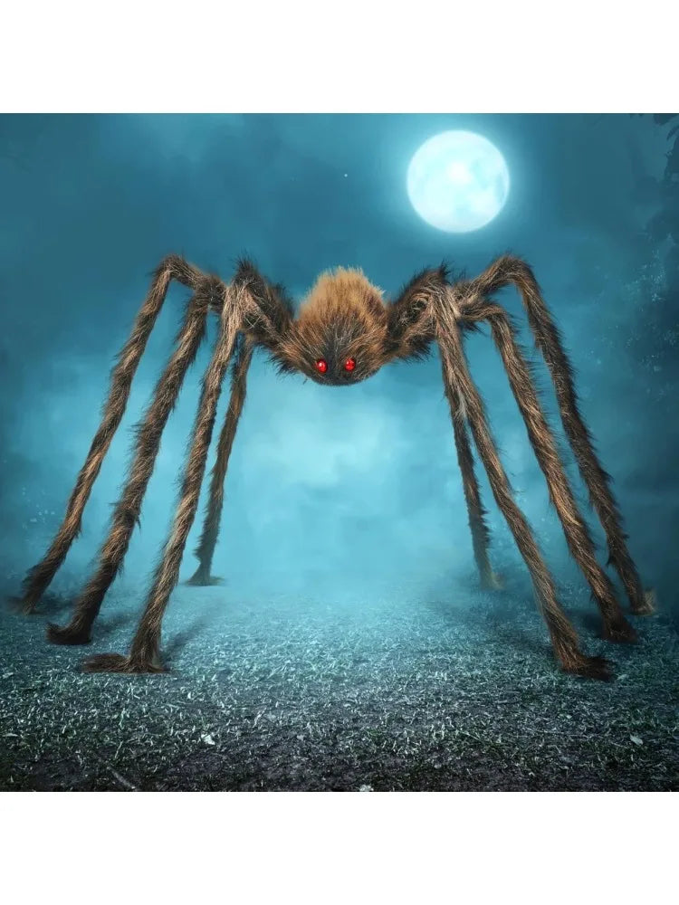 Giant Hairy Spider Halloween Outdoor Yard Decoration Prop