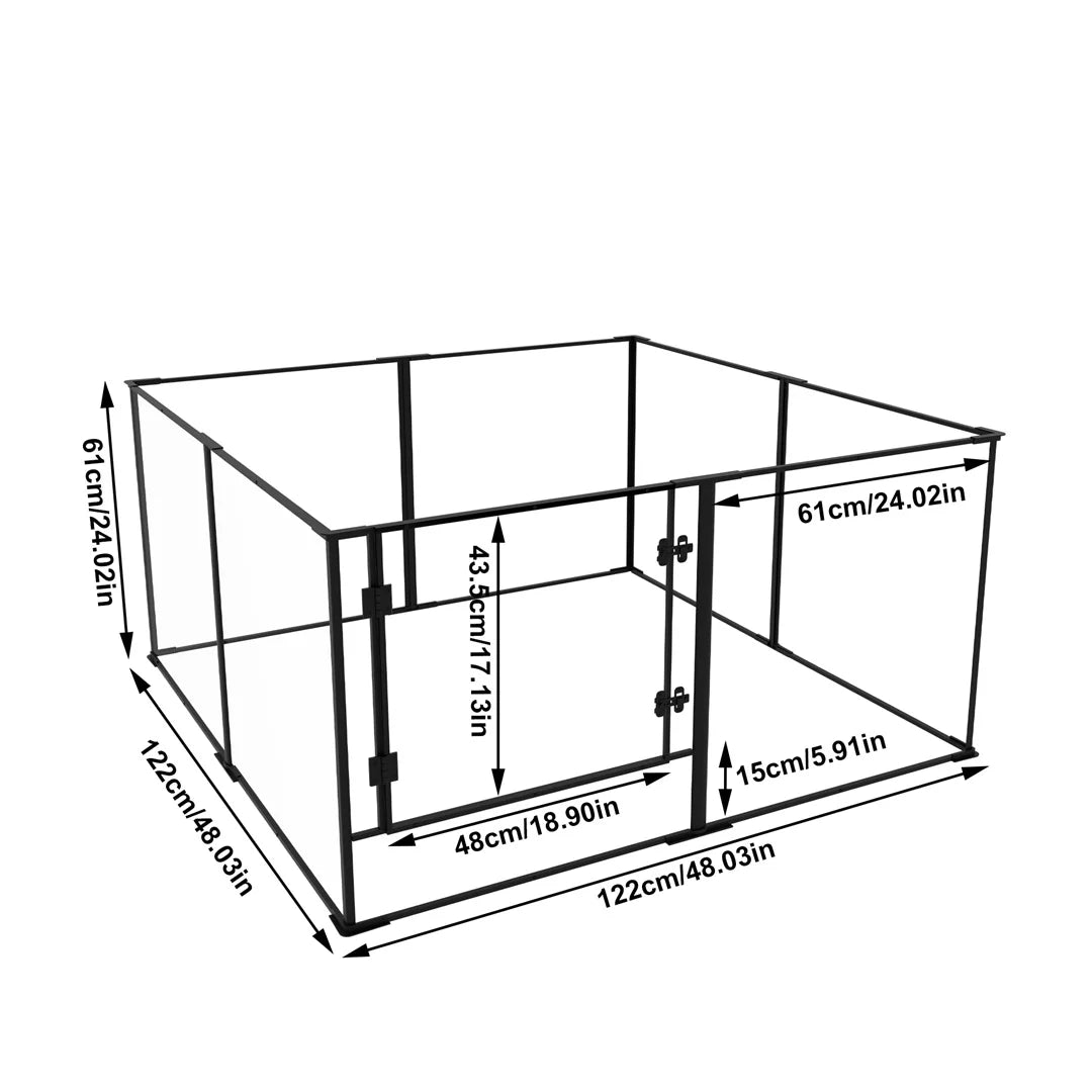 Bingopaw Acrylic Dog Playpen Indoor Pet Exercise Fence Whelping Pen