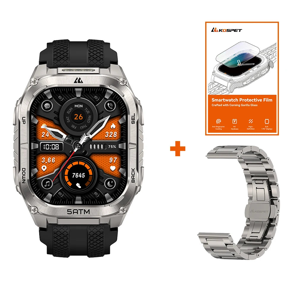 Kospet Tank M4C GPS Smartwatch For Men Waterproof Health Tracker