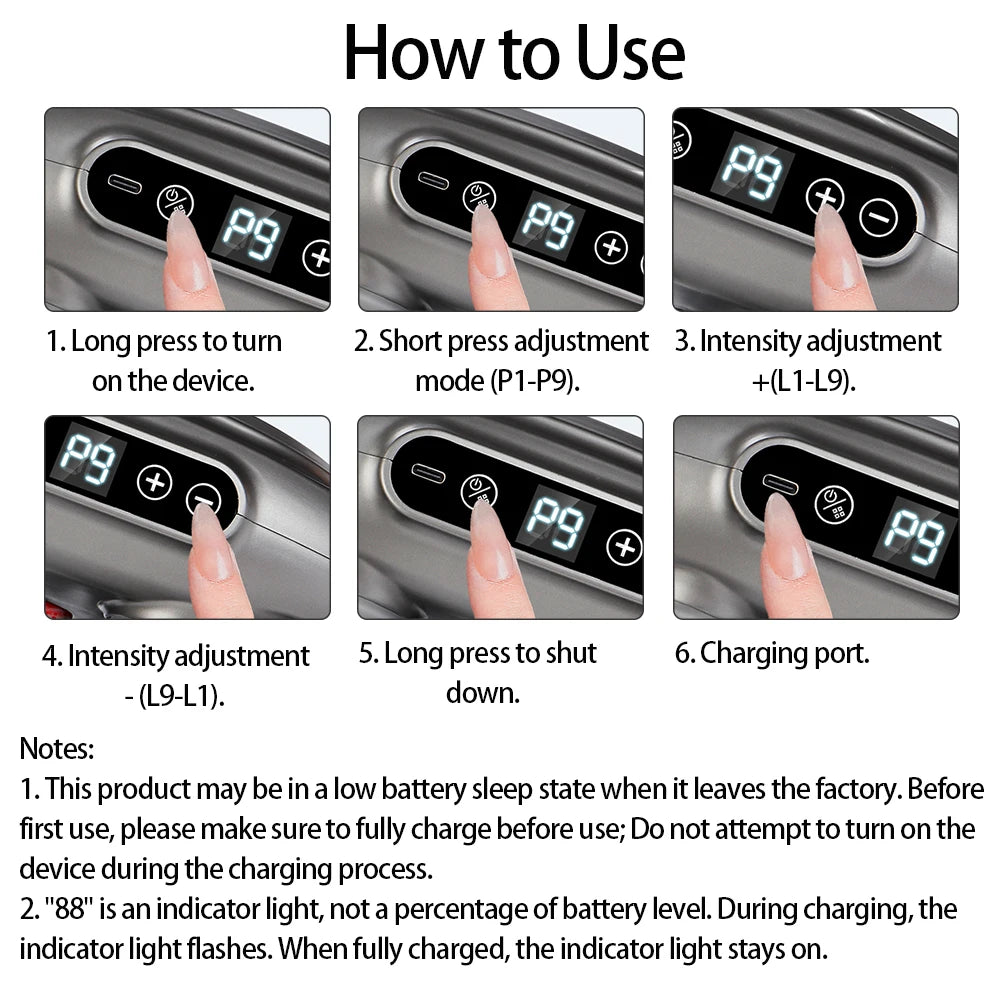 Foreverlily 22 Head Fascia Massage Gun for Muscle Relief