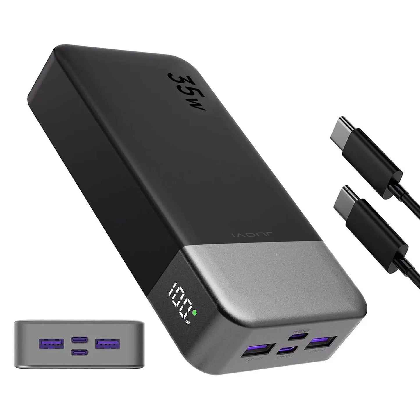 Juovi 20000mAh 35W Portable Charger With Rapid Power Delivery Support