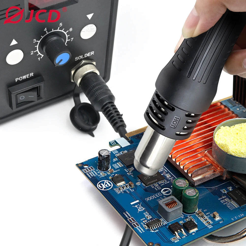 JCD 858D Hot Air Rework Soldering Station Digital Temperature Control