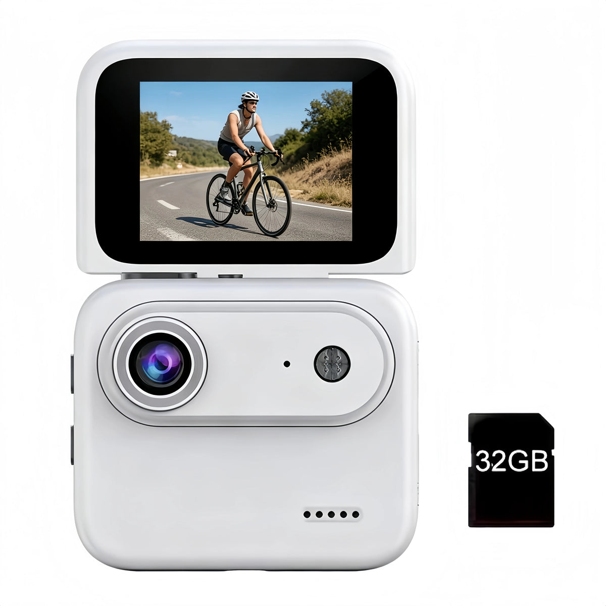 4K Flip Screen Action Camera With Anti Shake Vlogging Recording