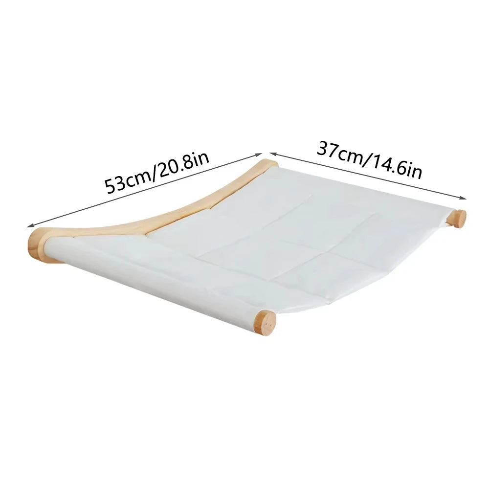 Wall Mounted Sisal Wood Cat Climbing Bridge Platform
