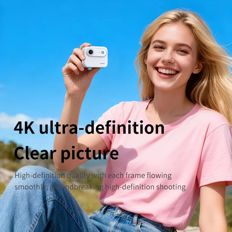 4K Flip Screen Action Camera With Anti Shake Vlogging Recording