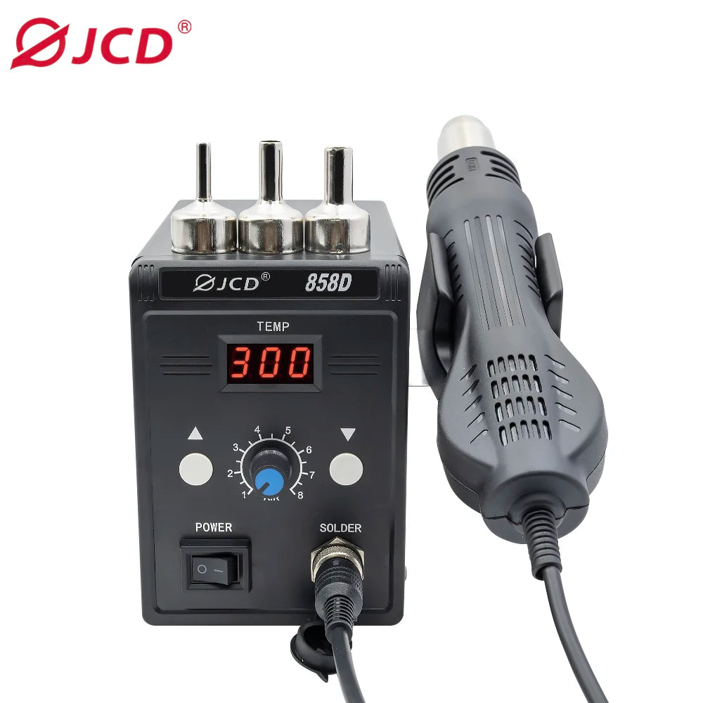 JCD 858D Hot Air Rework Soldering Station Digital Temperature Control
