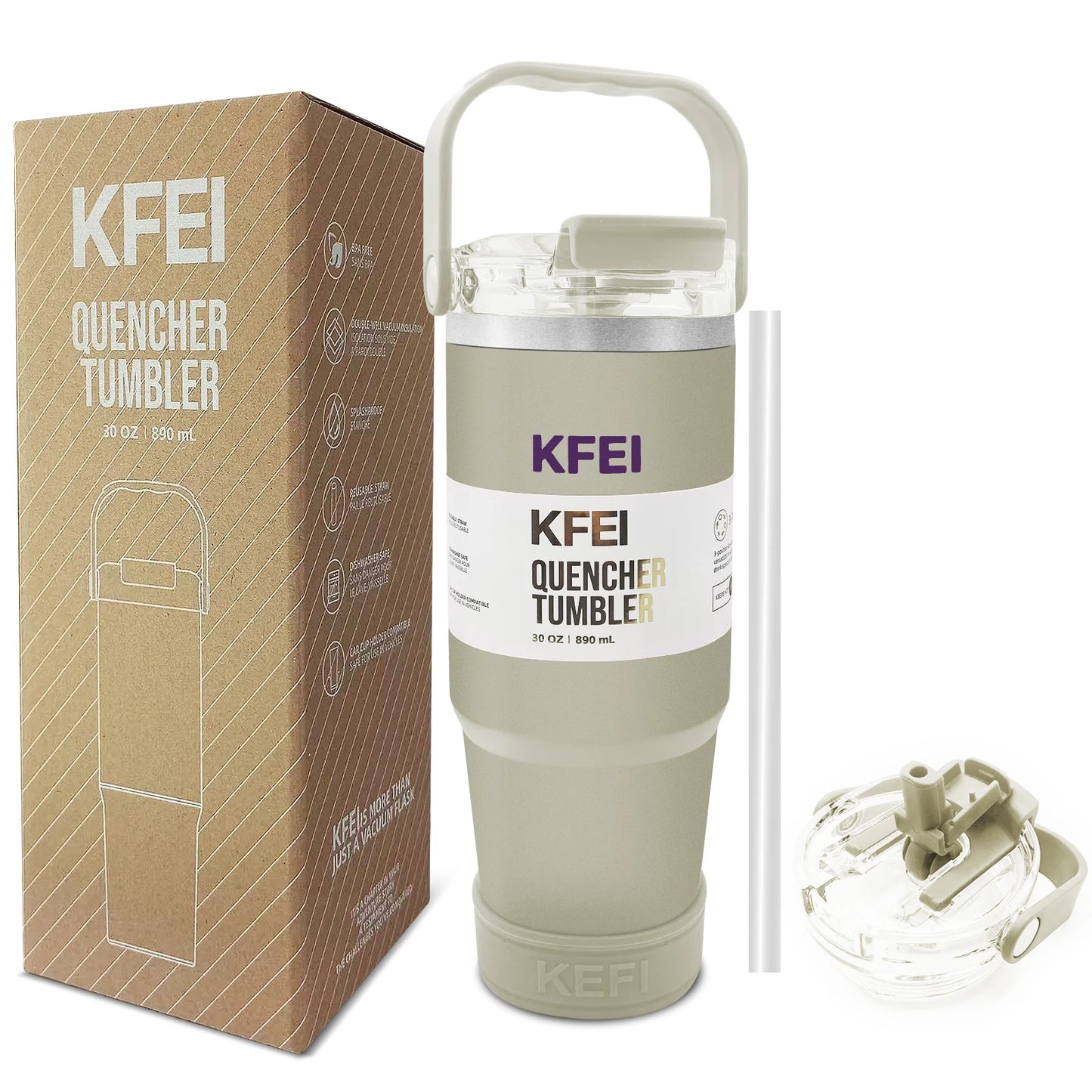 Double Wall Stainless Steel Tumbler With Lid And Straw Insulated