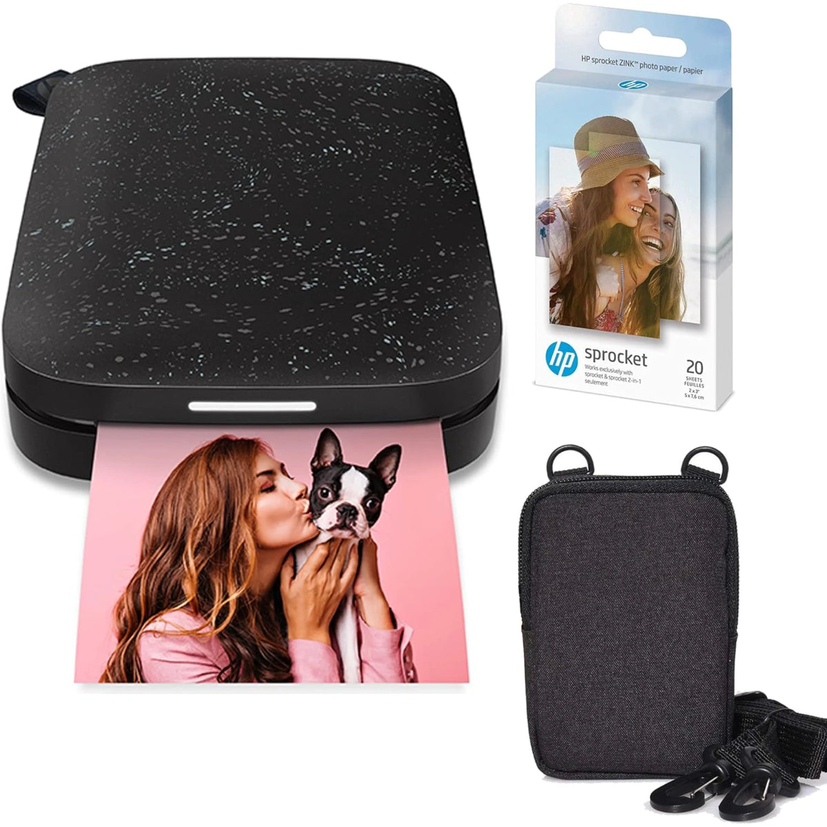 HP Sprocket Portable Instant Photo Printer Zink Paper Bundle
