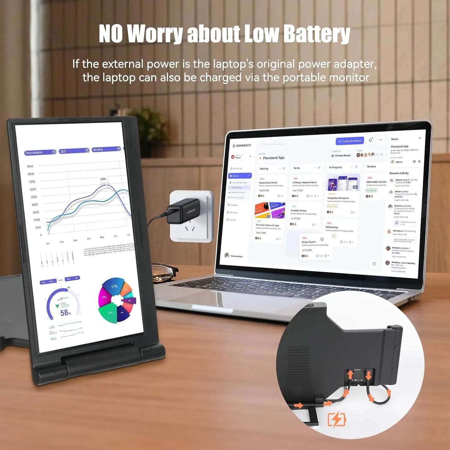 AEEZO-US Laptop Screen Extender 1080P IPS Portable Monitor