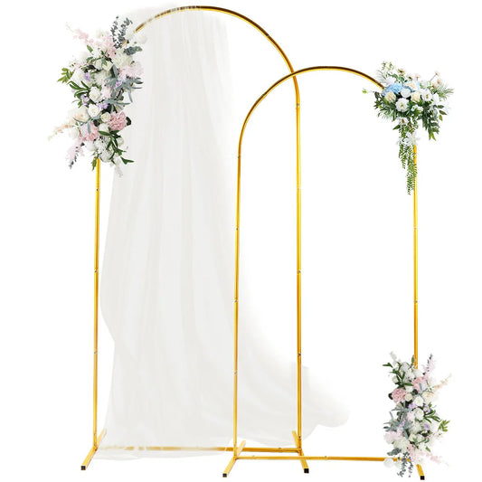 Gold Metal Wedding Arch Backdrop Stand Kit