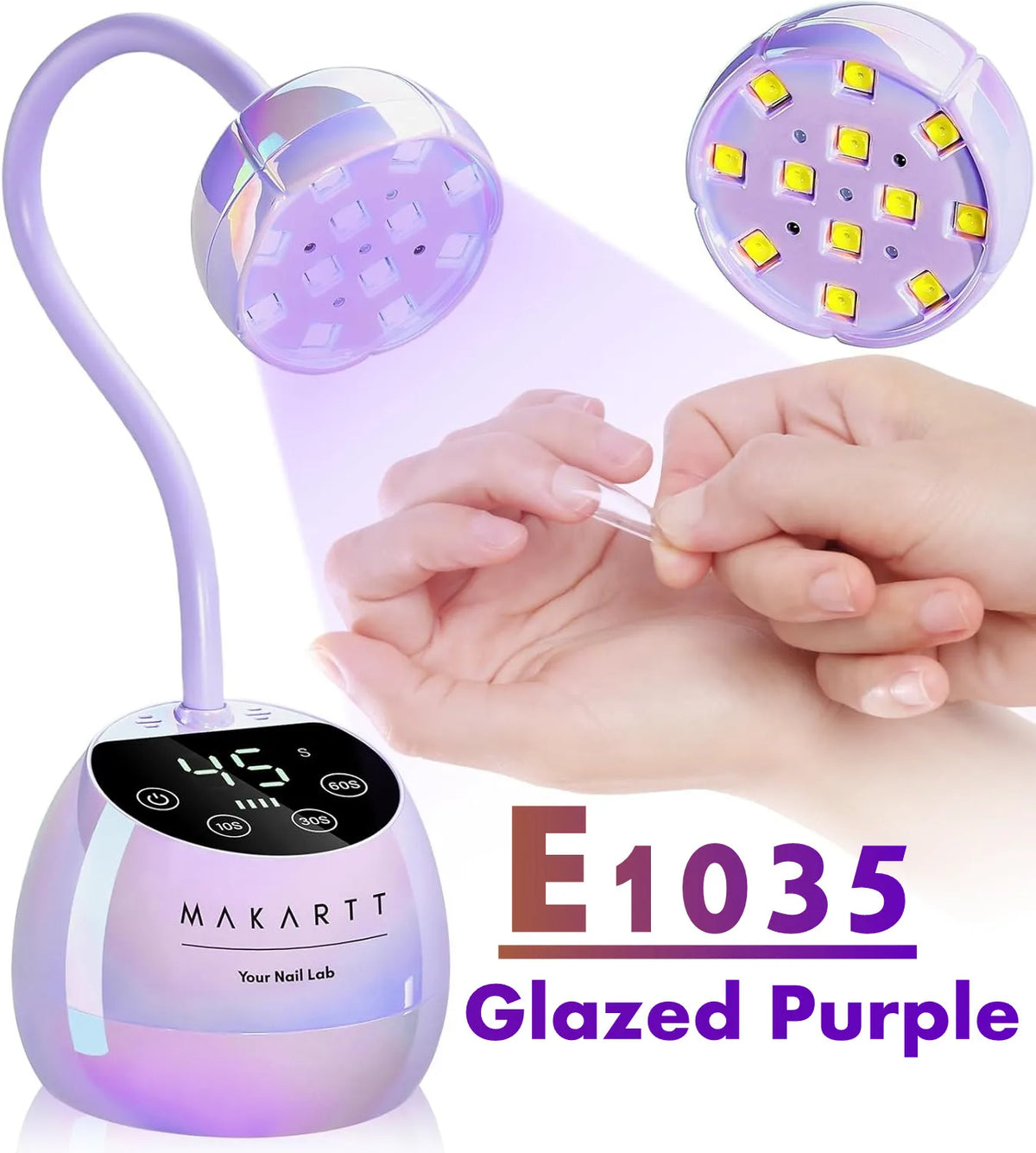 Makartt Cordless USB Gooseneck UV LED Nail Lamp With Timer