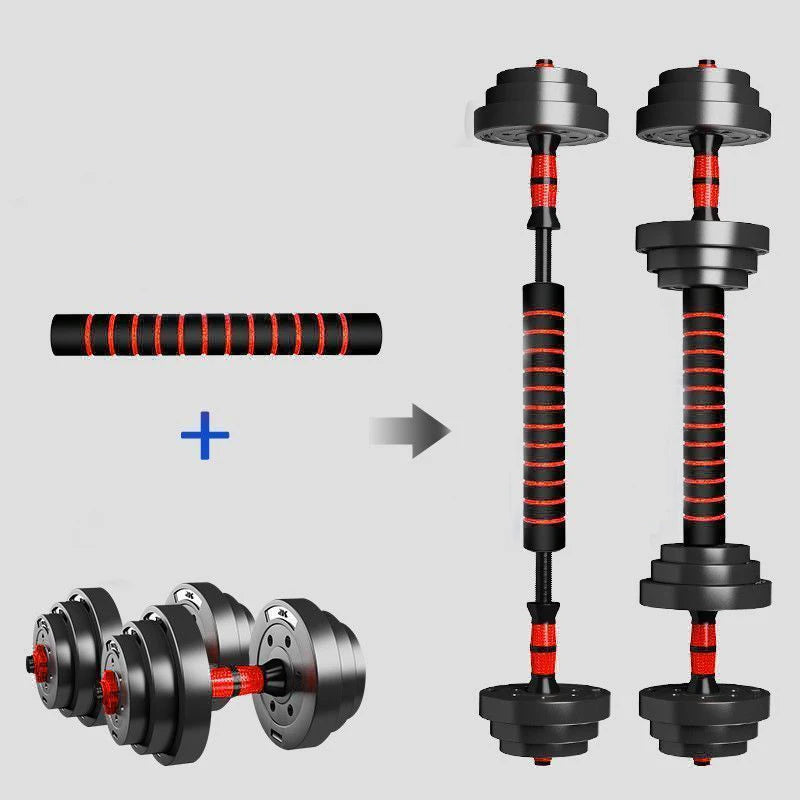 Adjustable Dumbbell Barbell Set Anti Slip Home Gym Fitness Training