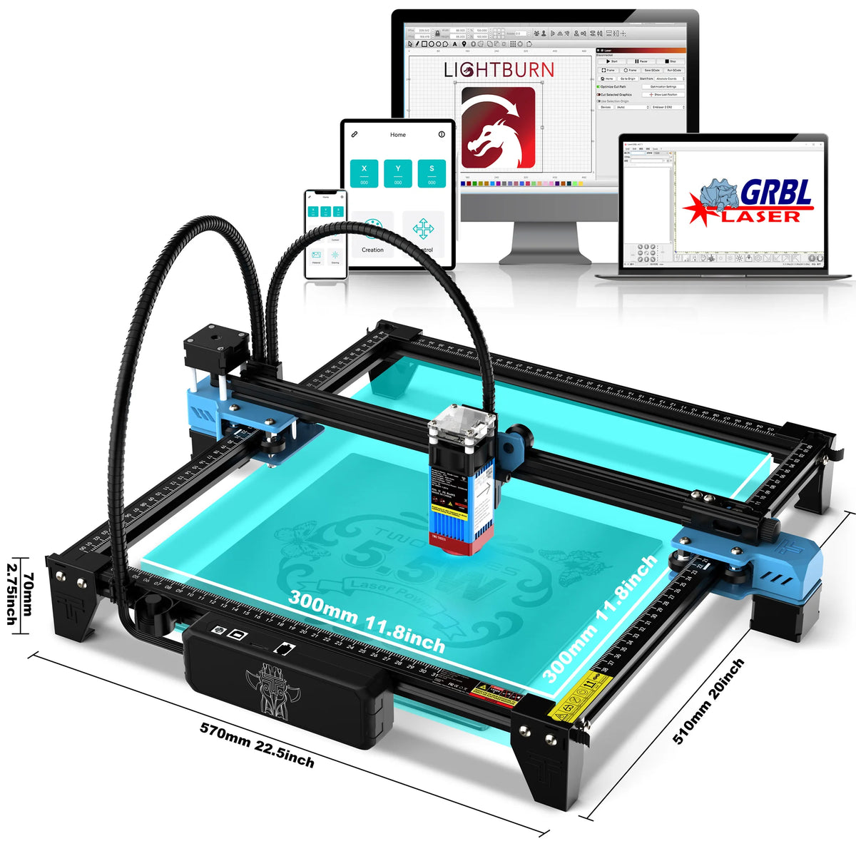 TwoTrees TTS55 Pro Laser Engraver With WiFi Offline Control