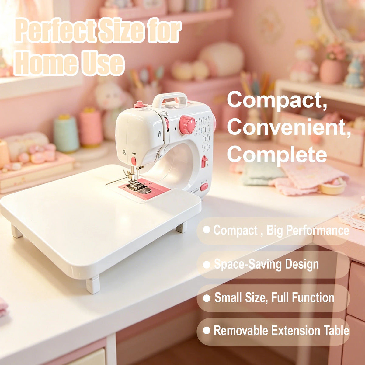 Portable Mini Electric Sewing Machine With Complete Sewing Kit