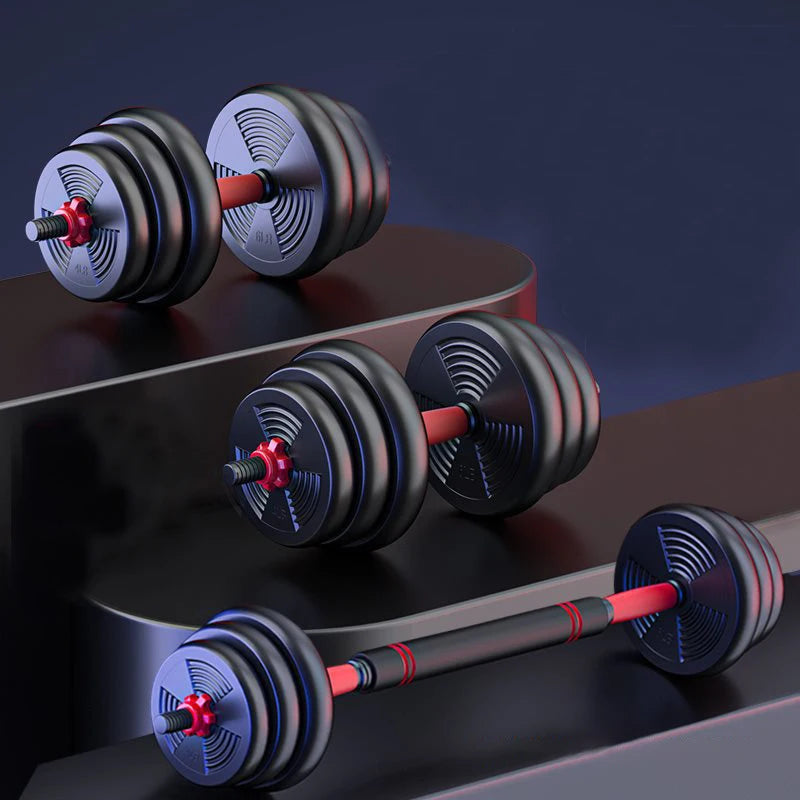 Adjustable Dumbbell Barbell Set Anti Slip Home Gym Fitness Training