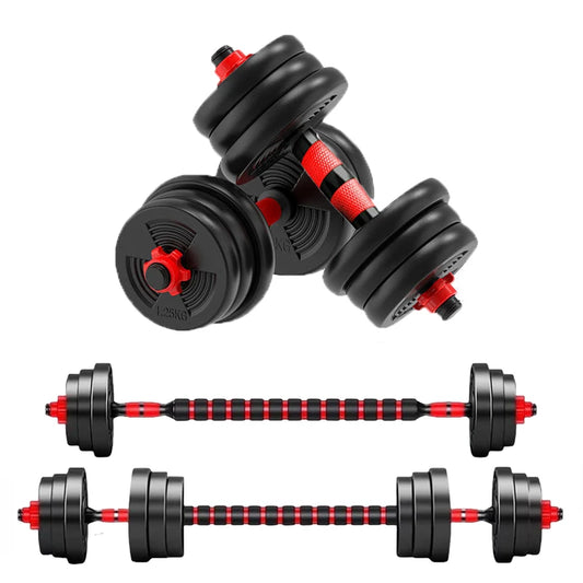 Adjustable Dumbbell Barbell Set Anti Slip Home Gym Fitness Training